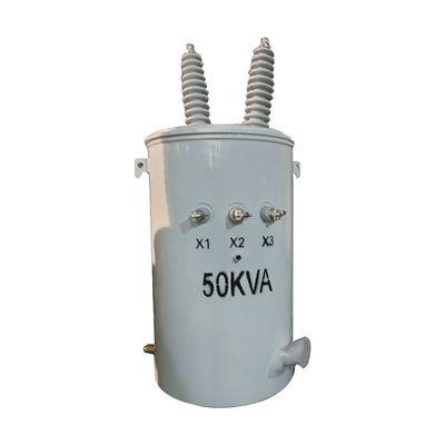 Beli 12.4kv 240v 50kva Transformator distribusi terendam minyak Transformator dipasang tiang fase tunggal pembuatan online