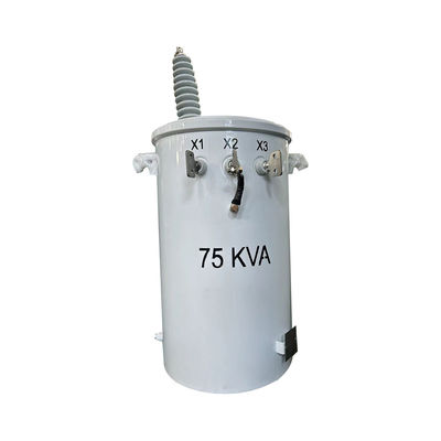 Beli 75kva Single Phase Pole Mounted Distribution Transformer Minyak Terendam 13.2KV hingga 240V pembuatan online