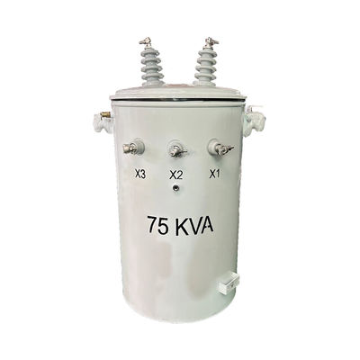 Beli Single Phase Pole Mounted Step Up Oil Power Electric Transformer Dual Winding 34.5kv 75kva pembuatan online