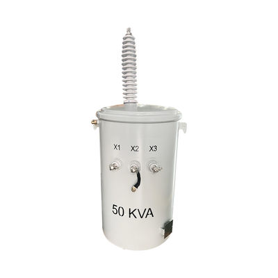 Beli 50KVA daya fase tunggal tiang dipasang Transformer Minyak direndam 19920/34500GrdY Untuk 120/240V pembuatan online