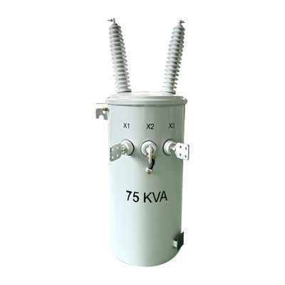 Beli 75KVA Single Phase Pole Mounted Transformer Oil Liquid 34500V hingga 120V pembuatan online