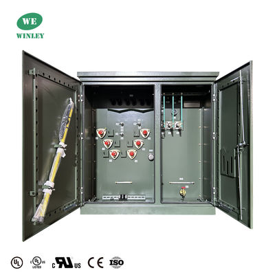 Beli 1500Kva Tiga Fase Pad Dipasang Transformer Minyak Merendam 4160V Memenuhi DOE 2016 ANSI / IEEE Standar pembuatan online