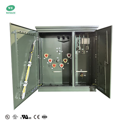 Beli 200Kva Tiga fase Pad dipasang Transformer Minyak ditenggelamkan 4160V Untuk 208V pembuatan online
