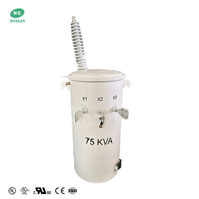 Beli UL bersertifikat 75KVA Single Phase Pole Mounted Transformer Oil Dipendam 34.5KV hingga 120V Overhead Distribution Transformer Jenis konvensional pembuatan online