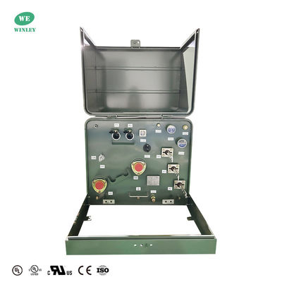 Beli 75Kva Single Phase Pad Mounted Transformers untuk Distribusi Daya 24.94KV DOE 2016 Standar CSA ANSI Standar IEEE pembuatan online