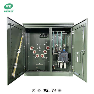 Beli UL 350KVA Residential Pad dipasang trafo 3 Phse Minyak terendam 12470V untuk 208Y ANSI C57 pembuatan online