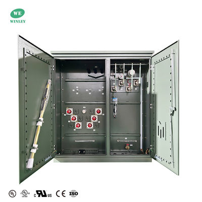 Beli Transformator Distribusi Tenaga Minyak Terendam Pad Mounted 3 Fasa 3750Kva Step-Down 34500V Ke  480Y ANSI IEEE DOE 2016 Bersertifikasi UL pembuatan online