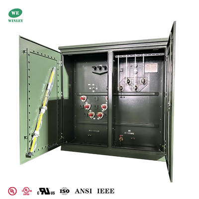 Beli Transformator Pad-Mounted Tiga Fasa 2000Kva 2MVA 12.47KV Ke 480V Memenuhi Nilai Efisiensi DOE Dengan Terdaftar UL pembuatan online