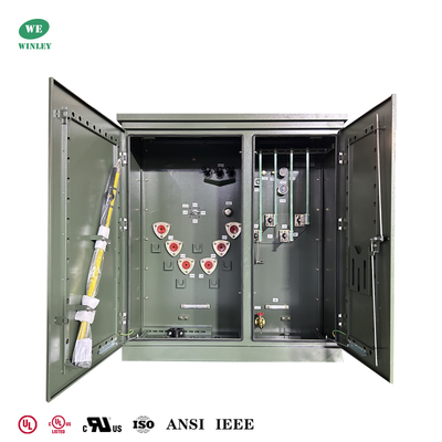 Beli UL terdaftar 300Kva 3 Phase Pad Mounted Transformer 12.47KV Untuk 480V Radial Feed Standar ASNI/IEEE pembuatan online