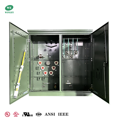 Beli UL terdaftar 1500Kva Tiga fase Pad dipasang Transformer Distribusi sistem daya Multi-voltage 13.8KV 13.2KV 12.47KV hingga 480V Standar ASNI pembuatan online
