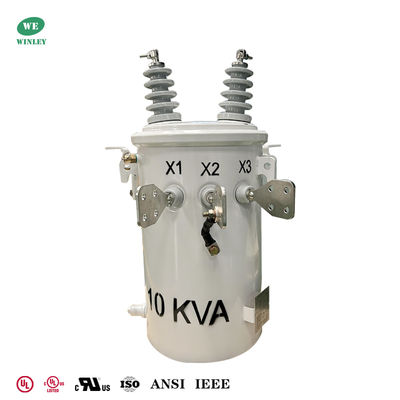 Beli 10kva Single Phase Pole Mounted Transformer Minyak Merendam 4160V Untuk 120V Overhead Transformer Distribusi Listrik pembuatan online