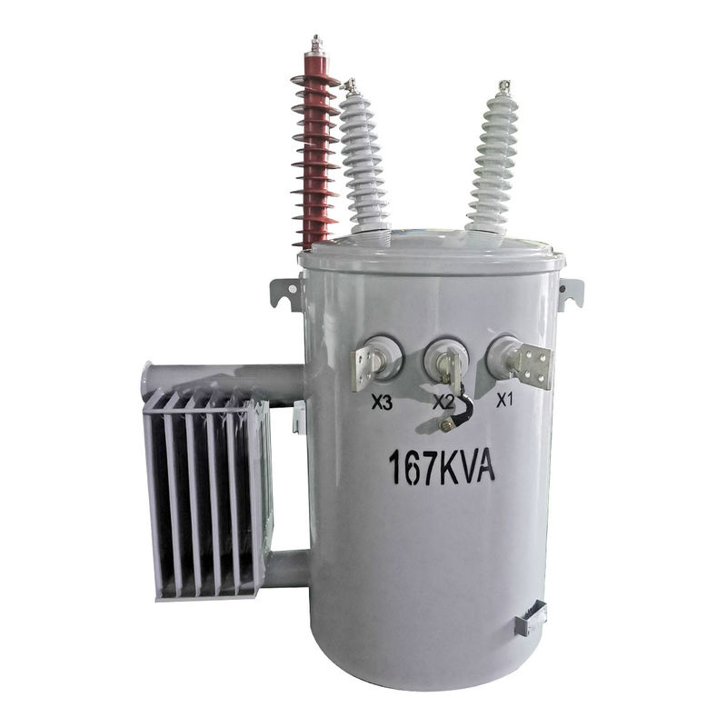 Single Phase Step Down Distribution Pole Mounted Transformer 167kva 35kv