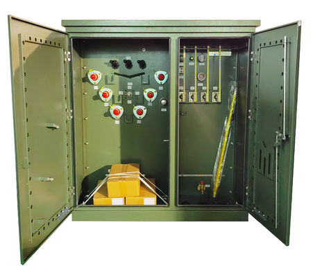 300KVA Bantalan Trafo Jenis Minyak Tiga Fasa Dipasang 12470V 240Y