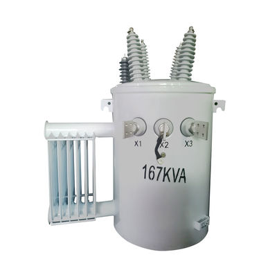 167kva Single Phase Overhead Pole Dipasang Transformer Distribusi Daya 12kv