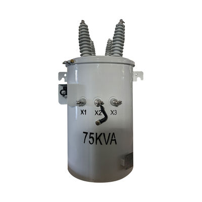 75kva Single Phase Electrical Pole Mounted Type Distribution Transformer 34500V hingga 240V