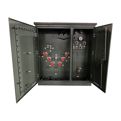 100Kva Tiga fase trafo listrik Pad dipasang trafo standar ANSI/IEEE 34500V Untuk 208V