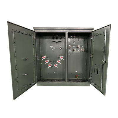 3 Fase Pad Dipasang Transformer Ukuran 3000Kva Step-Down 12000V Untuk 630Y / 364