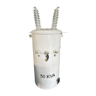50kva Single Phase Pole Mount Distribution Transformer Oil Dipendam 34500GrdY/19920 sampai 120/240V