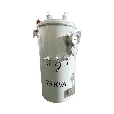 75Kva Transformator Listrik Jenis Minyak Distribusi Single Phase Pole Mounted Transformator 2400/4160GrdY