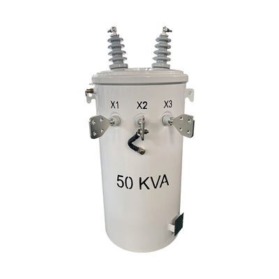 50kva Single Phase Pole Mounted Transformer Oil Diperendam Distribusi 4160V Untuk 120/240V