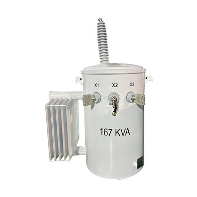 Transformer Distribusi Tunggal-Fase Dipasang di tiang Dual Winding 167Kva 34.5KV hingga 120V