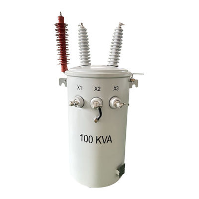 167 Kva Daya Transformer Pole Tunggal Fase 35KV Standar ANSI / IEEE C57.12.20