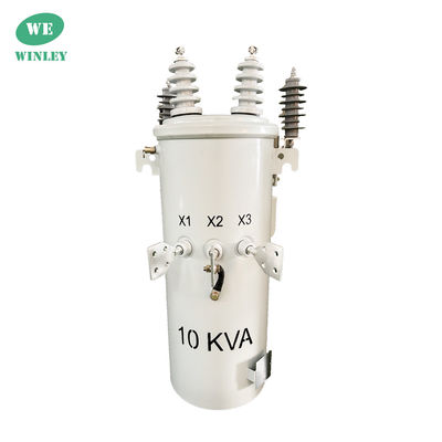 10 Kva ANSI / IEEE Standar Single Phase Pole Mounted Distribution Transformer 2 Wire 4160V hingga 120V Daya