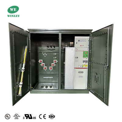 3000 Kva 3 Phase Pad Mounted Transformer Step-Down 24940V & 12470V UL Certified Memenuhi DOE 2016 ANSI IEEE Standar