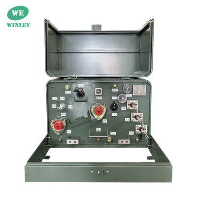 25kva Single Phase Pad Mounted Transformer Transformator distribusi terendam minyak 13800V Untuk pemasangan di luar ruangan pada pad