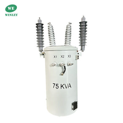 75kva tiang dipasang Transformer Minyak terendam 22860V Transformer listrik