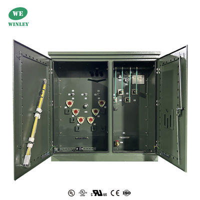1000Kva Tiga Fase Pad Dipasang Transformer 304SS Distribusi 12000V Minyak Merendam UL / CUL Sertifikasi