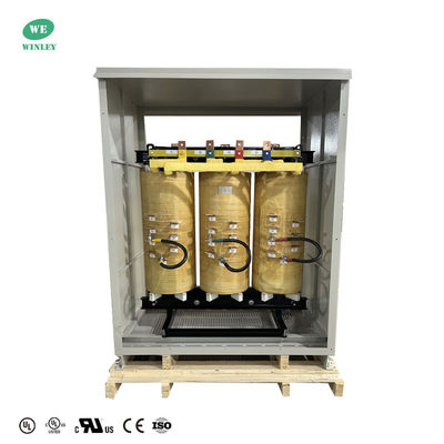 UL Sertifikasi 500KVA Tiga Fase tipe kering Transformer Kelas C Tegangan Rendah 480V Untuk 220V Non-Encapsulated