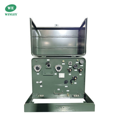 50Kva Single Phase Pad Dipasang Transformer Distribusi Minyak Ditenggelamkan 22860V hingga 240V Residential