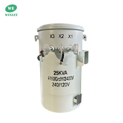 25Kva Single Phase Pole Mounted Distribution Transformer Minyak Terendam 100Hz 4160V sampai 120V