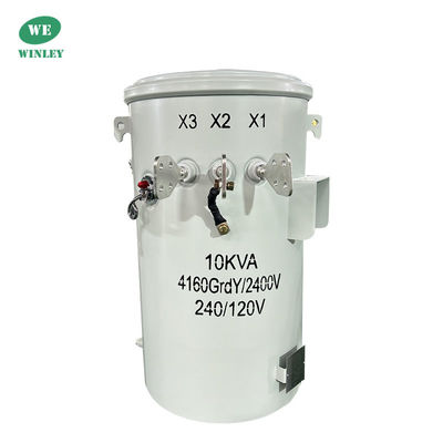 10Kva Single Phase Power Pole Mounted Transformer Oil Dipendam 100Hz 4160V harga produsen
