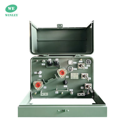 UL Daftar 25 kVA Single Phase Pad Mounted Transformer 13200V Untuk 240V Minyak Merendam Daya Transformer Distribusi Listrik