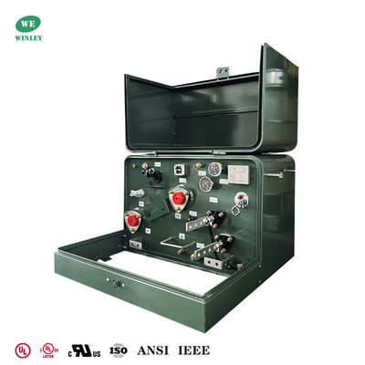 50Kva Single Phase Pad Mounted Transformers Power Distribution Loop Feed Additive Polarity 240V hingga 480V UL Terdaftar