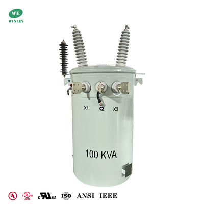 Power Pole Transformer 100 Kva 34.5kv Untuk 120v Dual Winding Transformers Distribusi Diisi Minyak
