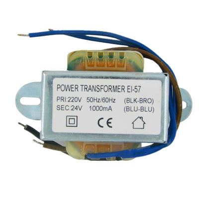 24VA EI Power Transformator Fase Tunggal 230V 24V 1000mA/1A Tembaga