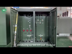 UL Terdaftar 600Kva 3 Phase Pad Dipasang Transformer Minyak-Mengendam 34.5KV Untuk 480V Efisien Distribusi Daya