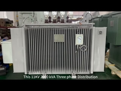 Transformator Distribusi Daya Listrik Tiga Fase 2000Kva Terendam Oli